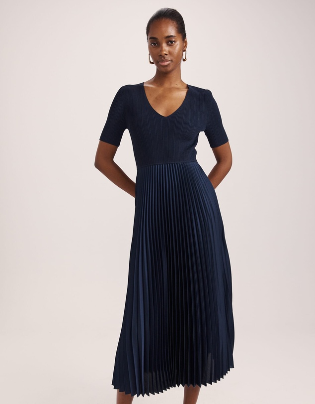 SABA - Vicky V Neck Mixed Media Dress