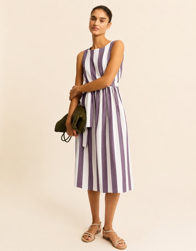 Emme - Purple Regular Cotton Dress