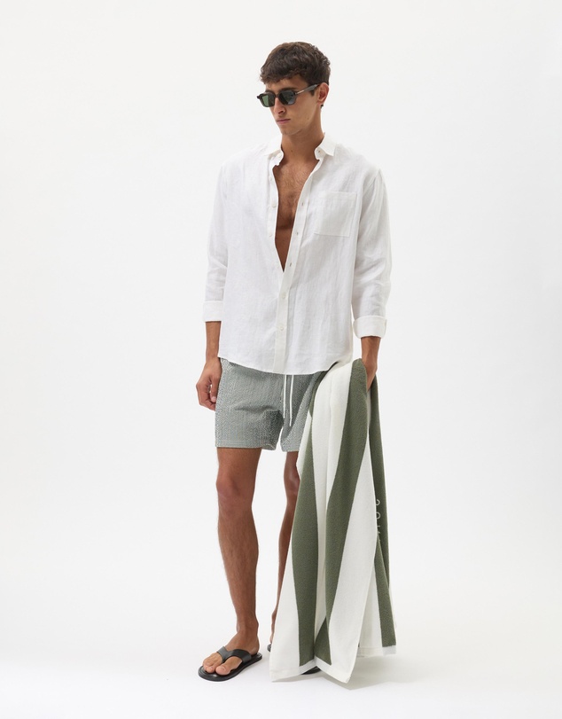 AERE - Seersucker Stripe Swim Shorts