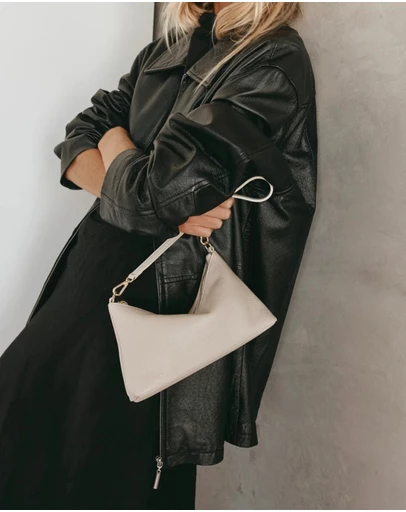 VESTIRSI - Ashley Ivory Leather Crossbody Bag