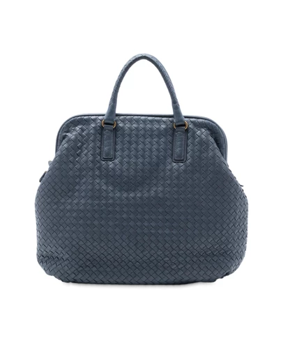 Pre-Loved by Azura Reborn - Pre-Loved Nappa Intrecciato Frame Top Handle Bag
