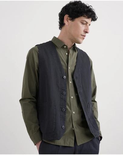 Seasalt - Seasalt Cornwall Navy Tollgate Waistcoat