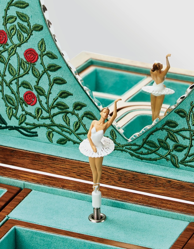Wolf - Wolf Ballet Musical Jewellery Box Sleeping Beauty Walnut Wood