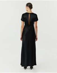 Third Form - Satin Bias Maxi Tee Dress