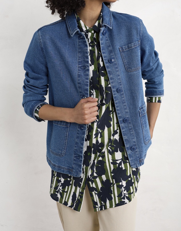 Seasalt - Seasalt Cornwall Green Wren Flutter Shirt