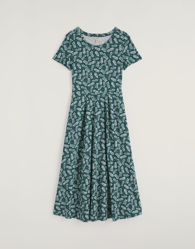 Seasalt - Seasalt Cornwall Blue Veronica Short Sleeve Midi Dress