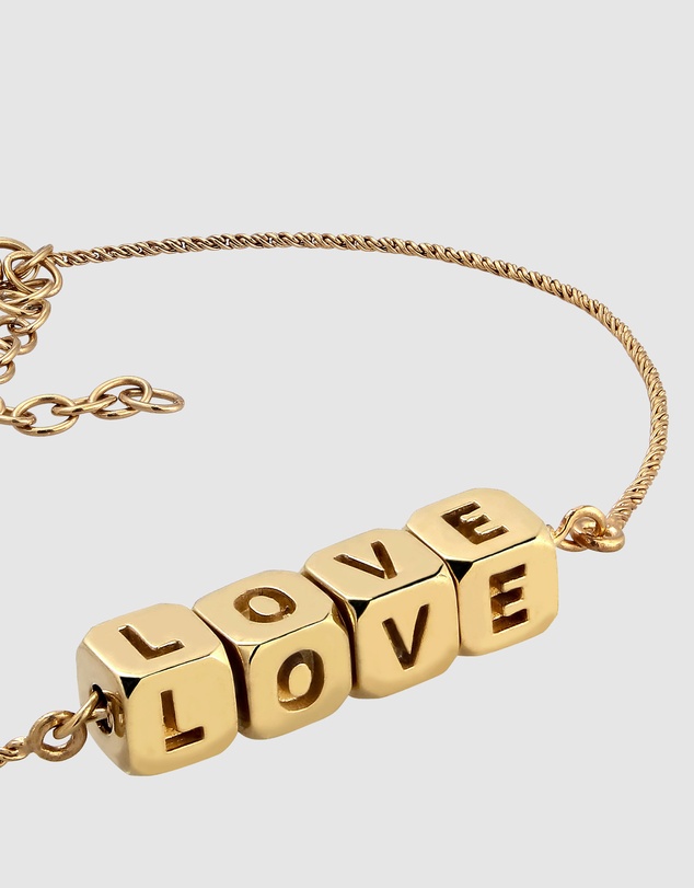 Elli Jewelry - LOVE Bracelet in Gold-Plated 925 Silver