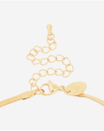Lovisa - Waterproof Gold Plated Stainless Steel Fine Flat Snake Chain Necklace