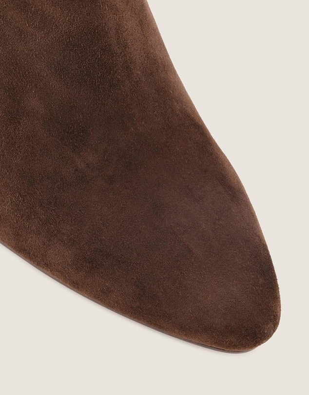 Shelly Shen - Kyrie Heel Long Boots Brown Suede
