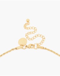 Lovisa - Waterproof Gold Plated Stainless Steel Flower Tab Necklace