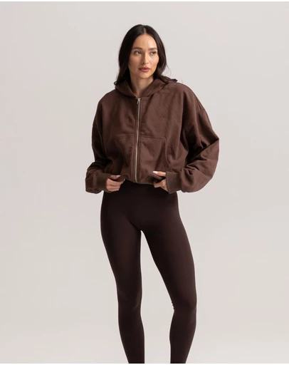 HyperLuxe The Label - Embroidered Zip Up Hoodie