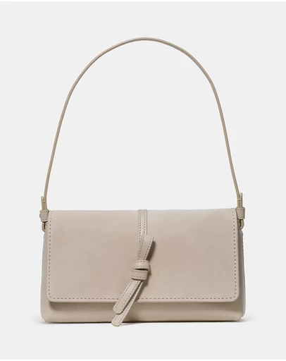 Kate Spade - Loop Fine Grain Leather and Suede Small Flap Shoulder Bag