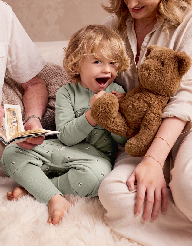 Love to Dream - Sleep Suit 2.5T Quilted Stretch Cotton Bees Olive