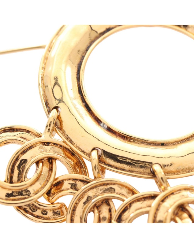 Pre-Loved by Azura Reborn - Pre-Loved Gold Plated Multi CC Round Brooch