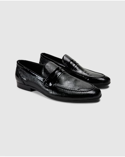 Politix - Patent Saffiano Texture Loafers