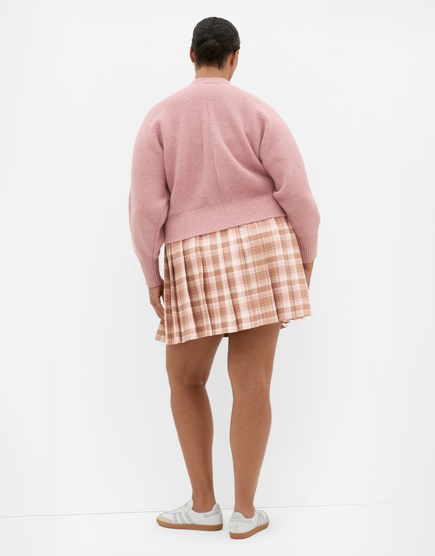 City Chic - Plus size Belle Bow Knit Cardigan - soft pink