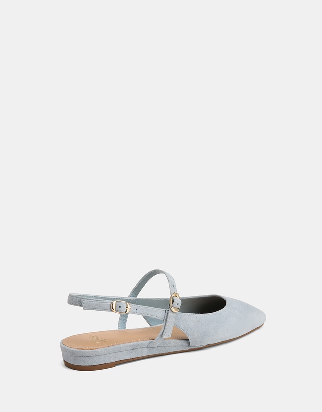 Wittner - Dallas Suede Leather Flat Slingbacks
