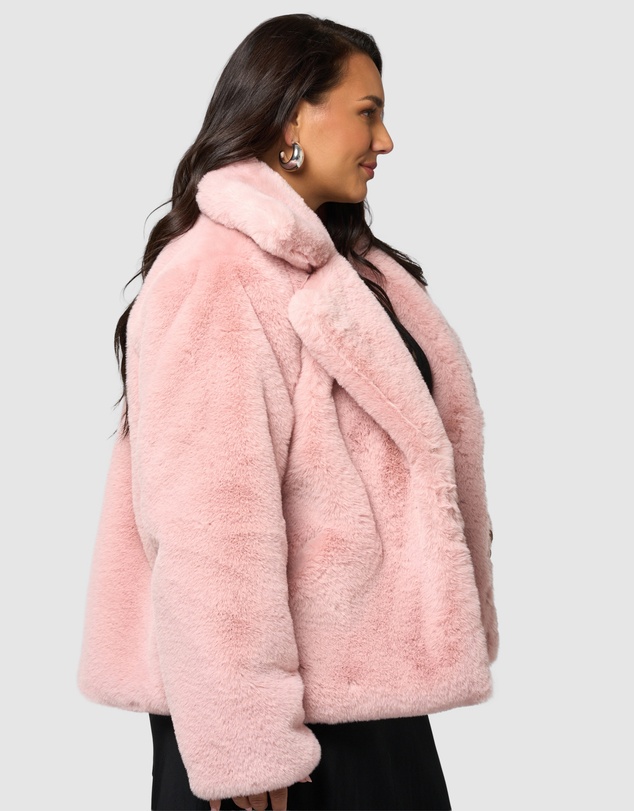 Sunday In The City - Midnight Aura Fur Jacket