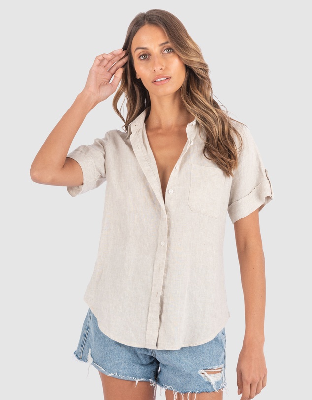 CAMIXA - FEBE Short Sleeve Linen shirt