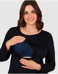 B Free Intimate Apparel - Bamboo Long Sleeve Maternity & Nursing Dress