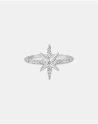 Ania Haie - Ania Haie Silver Eight-Pointed Star Signet Ring