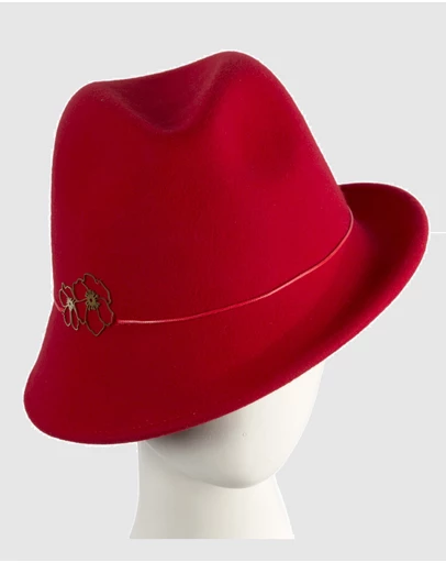 Max Alexander - Felt Red Trilby Hat