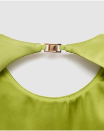 M.N.G - Open-Back Satin-Effect Dress