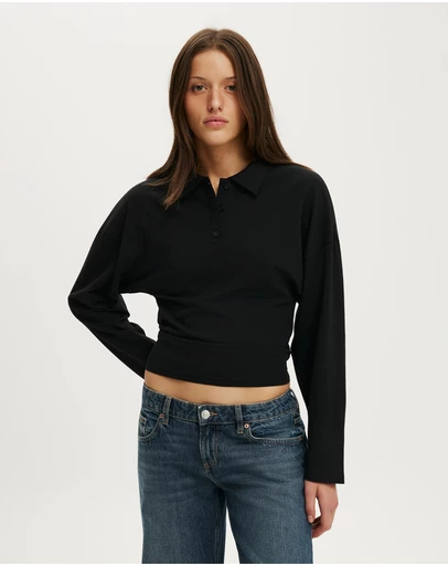 Cotton On - Everyday Smooth Polo Long Sleeve