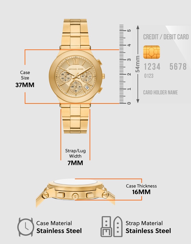 Michael Kors - Billie Gold Tone Chronograph Watch