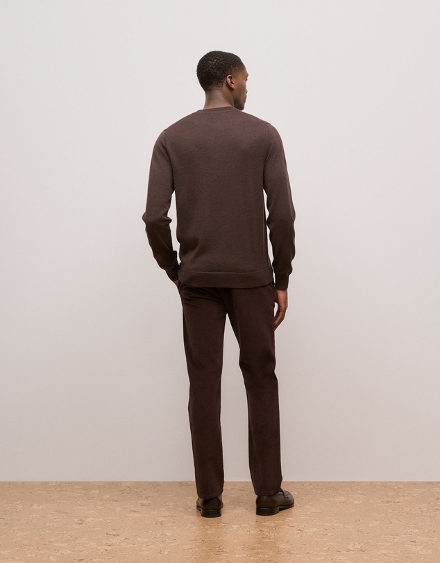 Trenery - Merino Classic Crew in Espresso
