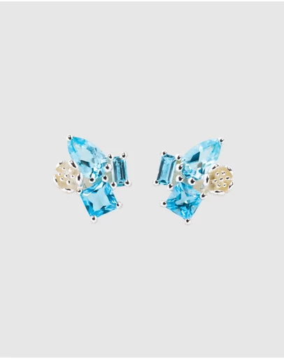 Karen Walker - Rock Garden Earrings with Topaz