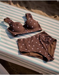 UNE PIECE - Textured Original Bustier Balconette Bralette Bikini Top
