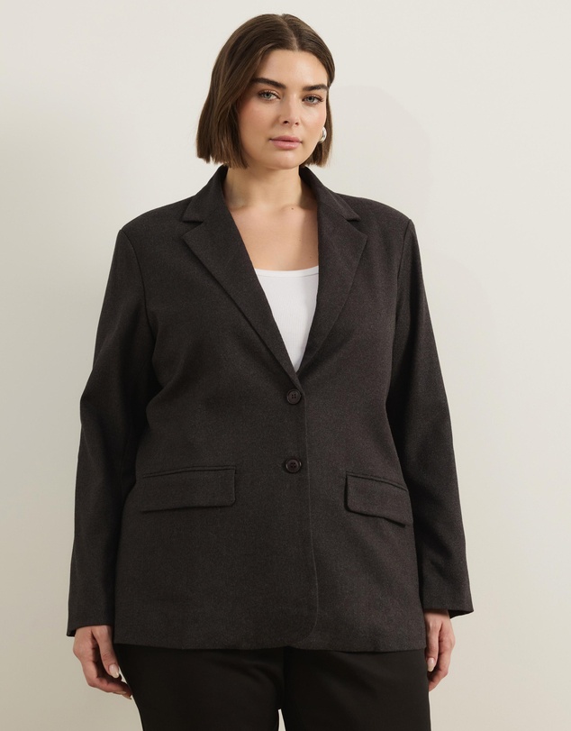 Atmos&Here Curvy - Rosetta Textured Blazer