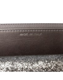Pre-Loved by Azura Reborn - Pre-Loved Quilted Iridescent Lambskin Tartan Button Wallet On Chain