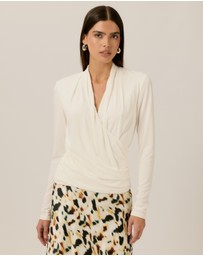 Tussah - Poppy Draped Jersey Top