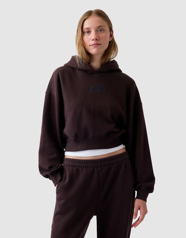 GAP - VintageSoft Logo Cropped PO Hoodie
