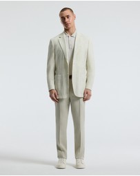 Calibre - Seersucker Check Blazer Stone