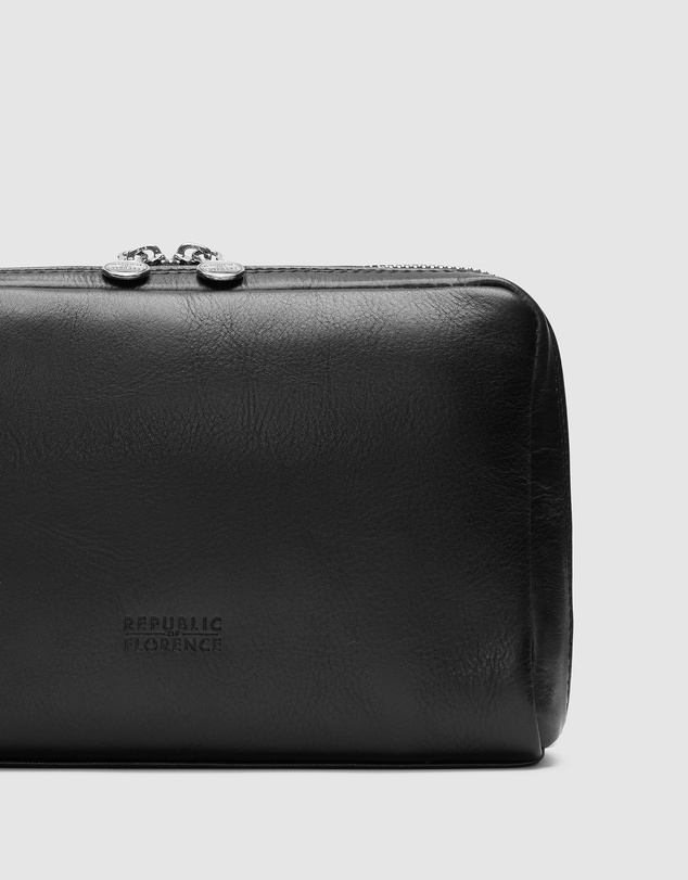 Republic of Florence - Primo Matt Black Toiletry Bag