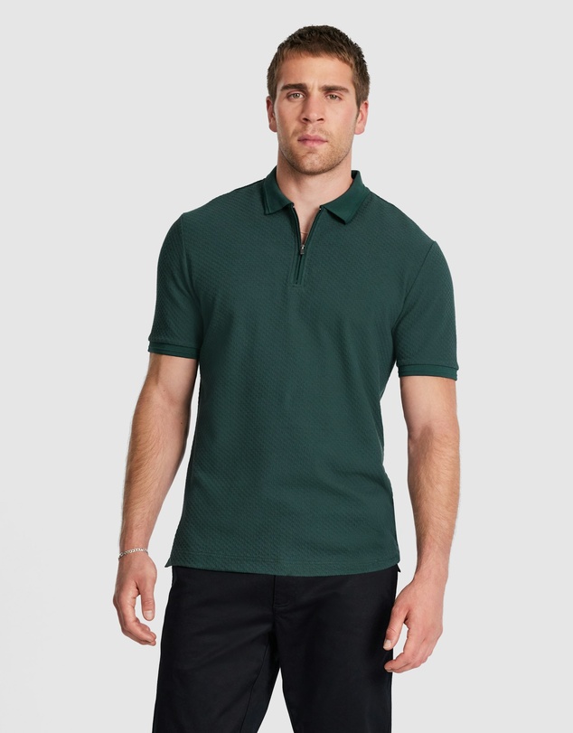 Tarocash - Leni Textured Zip Polo