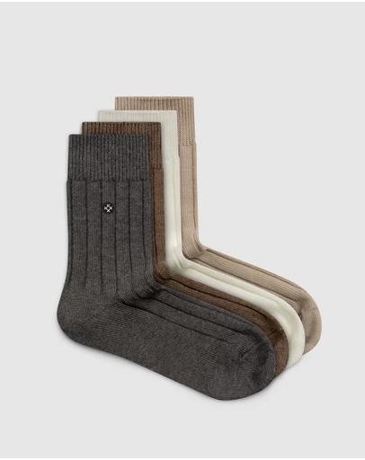 Sockdaily - Math 4 Pack Quarter Socks