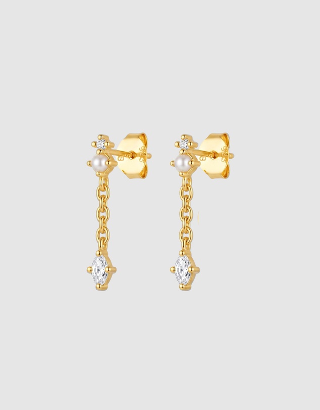 HOUSE OF SLANI - Pia Dainty Gold Drop Earrings
