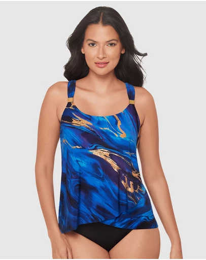 Miraclesuit Swimwear  - Stellar Nova Dazzle Underwired Draped Tankini Top