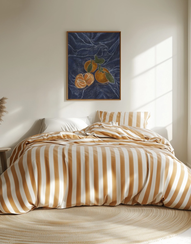 Olive et Oriel - KH Studio - The Colors Orange a Blue by Karla Hyman Art Print