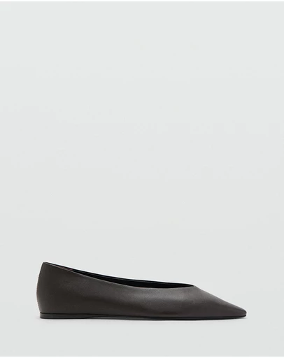 M.N.G - Leather Pointed Flat