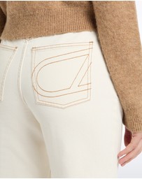 Carla Zampatti - Ecru Bootleg Denim Jeans