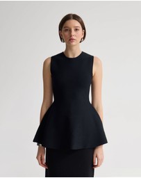 Oxford - Margot Knitted Peplum Top