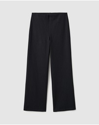 M.N.G - Chalk-Stripe Straight Trousers
