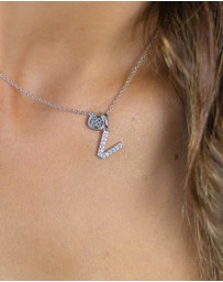 Georgini - Georgini Luxury Letters V Initial Pendant Silver