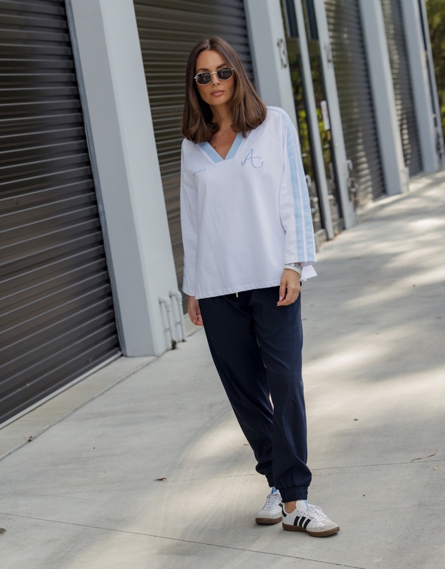 ALEXANDRA - Amour T-Shirt White/Blue