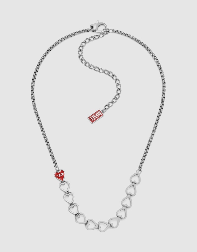 Diesel - D Logo Silver Necklace